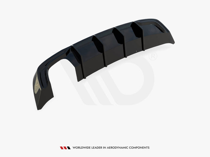 Audi A3 Sportback 8V Facelift (Version with double exhaust tip) Rear Valance - Maxton Design