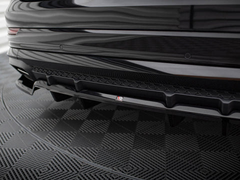 Maxton Design - Central Rear Splitter (Vertical Bars) Audi SQ8 / Q8 S-Line Mk1 Facelift