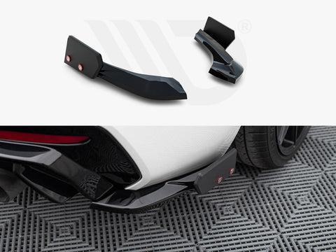 BMW 1 M-Pack / M140i F20 Facelift Rear Side Splitters V.5 + Flaps (For rear valance v.3) - Maxton Design