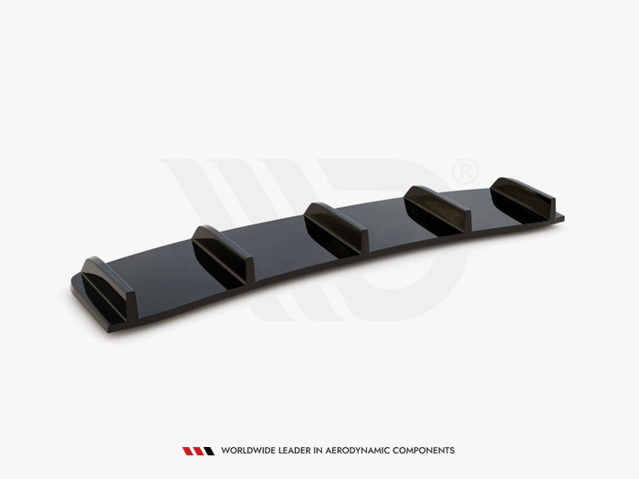 Maxton Design - CENTRAL REAR SPLITTER AUDI A7 S-LINE (FACELIFT) (WITH VERTICAL BARS) (2014-2018)