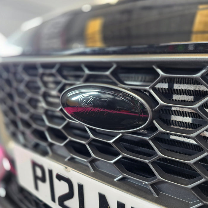 Oval Badge Vinyl Wrap Covers (Pair) + Steering wheel