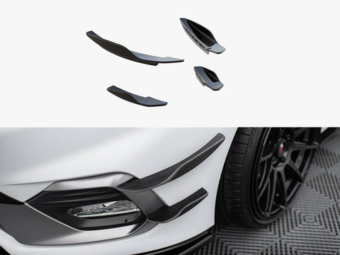 Maxton Design -Front Bumper Wings (Canards) V.2 Ford Fiesta Mk8 ST / ST-Line