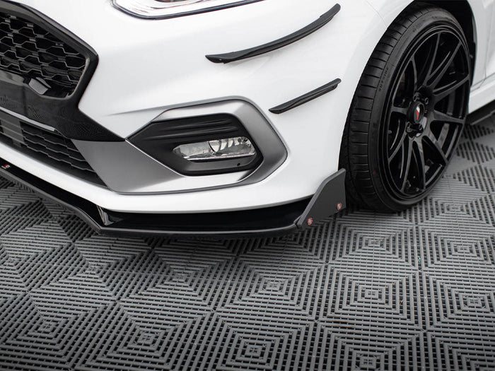 Maxton Design - FRONT SPLITTER V.4 + FLAPS FORD FIESTA ST / ST-LINE MK8/8.5