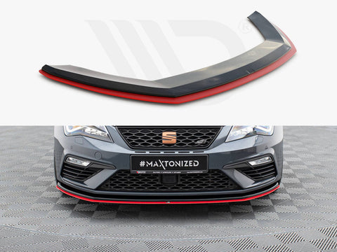 Maxton Design - Front Splitter V.3 Seat Leon Cupra / FR Mk3 FL