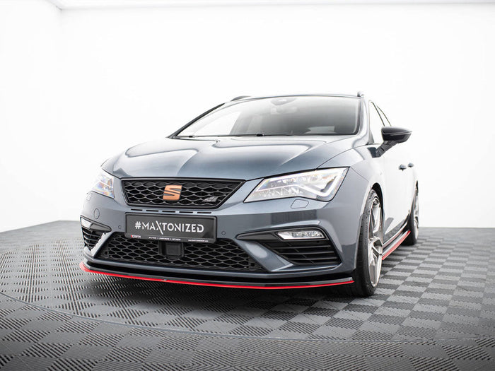 Maxton Design - Front Splitter V.3 Seat Leon Cupra / FR Mk3 FL