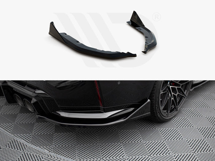 BMW M3 G80 Rear Side Splitters V.6 CSL Look (For rear valance v.1) - Maxton Design