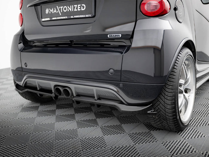 Rear Splitter (Vertical Bars) Brabus Smart Fortwo C451 Facelift - Maxton Design