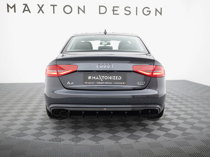 Maxton Design - Rear Valance Audi A4 B8 Facelift (Single side dual exhaust version)