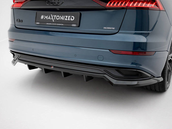 Audi Q8 Mk1 Rear Splitter (Vertical Bars) - Maxton Design