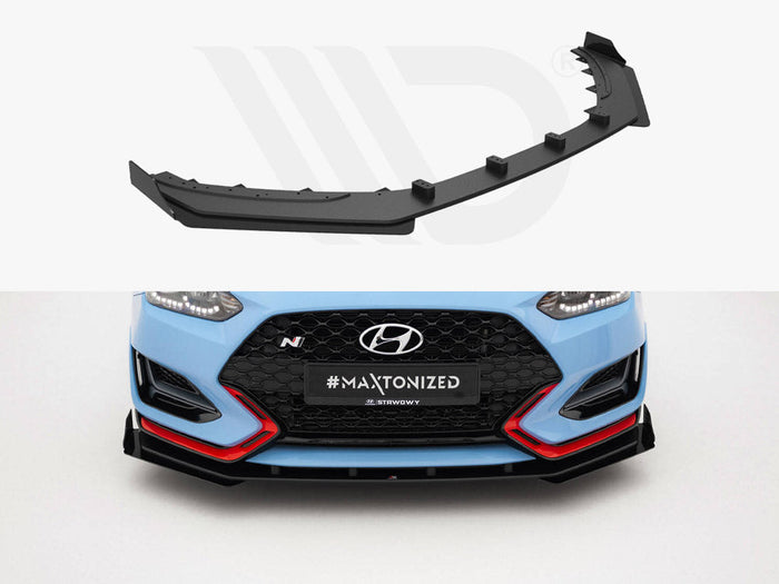 Maxton Design - Street PRO Front Splitter + Flaps Hyundai Veloster N Mk2