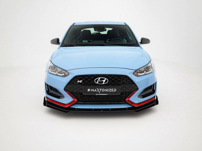 Maxton Design - Street PRO Front Splitter + Flaps Hyundai Veloster N Mk2