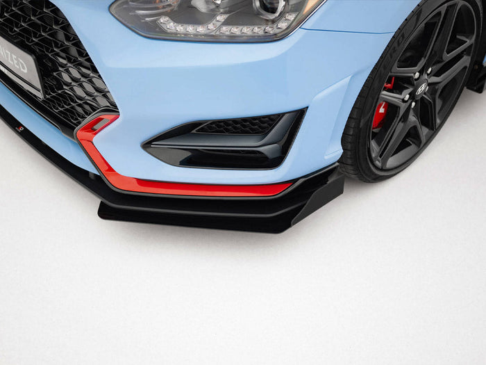 Maxton Design - Street PRO Front Splitter + Flaps Hyundai Veloster N Mk2
