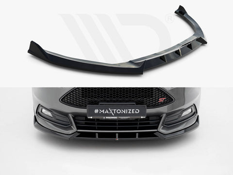 Ford Focus ST Mk3 Facelift Front Splitter V.6 - Maxton Design