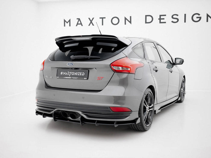 Maxton Design - Street PRO Rear Diffuser + Flaps Ford Focus ST Mk3 Facelift