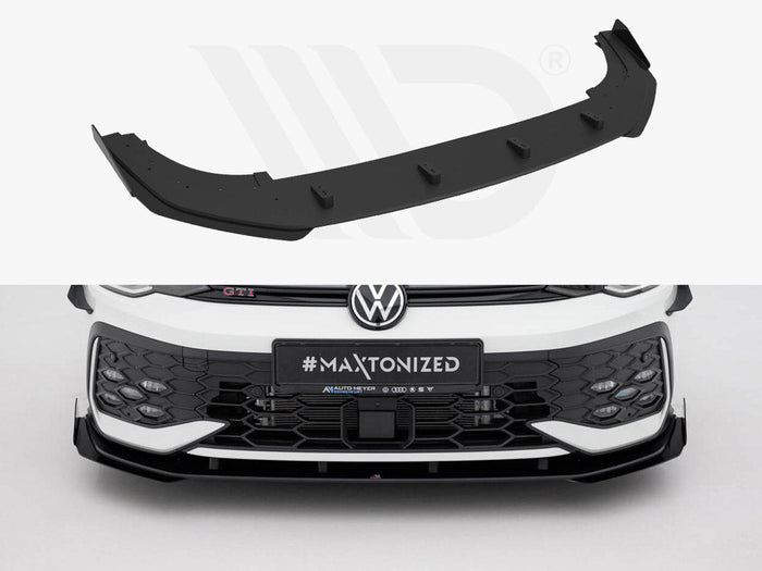 Maxton Design - Street PRO Front Splitter + Flaps Volkswagen Golf GTI / GTE / R-Line Mk8 Facelift