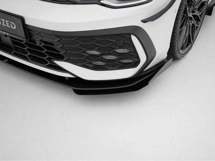 Maxton Design - Street PRO Front Splitter + Flaps Volkswagen Golf GTI / GTE / R-Line Mk8 Facelift