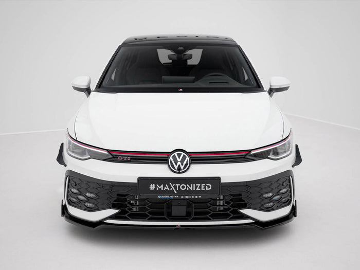 Volkswagen Golf GTI / GTE / R-Line Mk8 Facelift Front Splitter V.2 + Flaps - Maxton Design