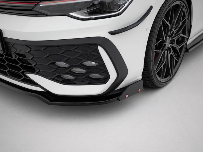 Volkswagen Golf GTI / GTE / R-Line Mk8 Facelift Front Splitter V.2 + Flaps - Maxton Design