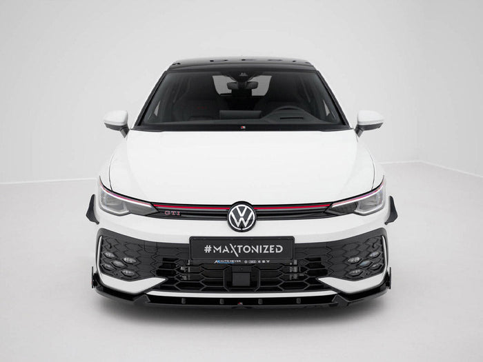 Maxton Design - Front Splitter V.2 + Flaps Volkswagen Golf GTI / GTE / R-Line Mk8 Facelift