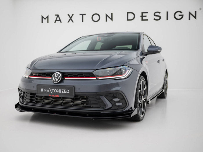 Maxton Design -  Street PRO Front Splitter + Flaps Volkswagen Polo GTI Mk6 Facelift