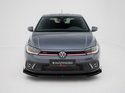 Maxton Design -  Street PRO Front Splitter + Flaps Volkswagen Polo GTI Mk6 Facelift