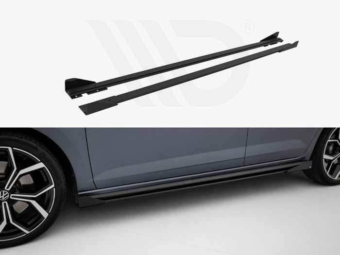 Maxton Design -  Street PRO Side Skirts Diffusers + Flaps Volkswagen Polo GTI Mk6 Facelift