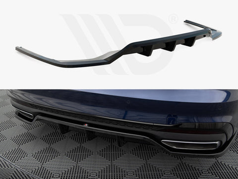 Audi A4 S-Line B9 Facelift Rear Splitter (Vertical Bars) V.2 - Maxton Design
