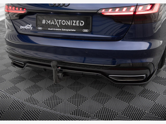 Audi A4 S-Line B9 Facelift Rear Splitter (Vertical Bars) V.2 - Maxton Design