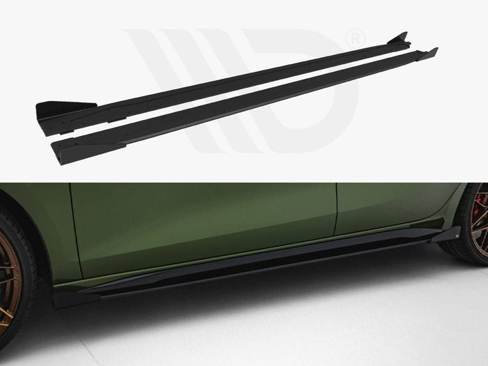 Street PRO Side Skirts Diffusers + Flaps Audi S3 Sportback / A3 S-Line Sportback 8Y Facelift