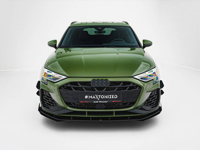Maxton Design - Street PRO Front Splitter V.1 + Flaps Audi S3 Sportback / A3 S-line Sportback 8Y Facelift