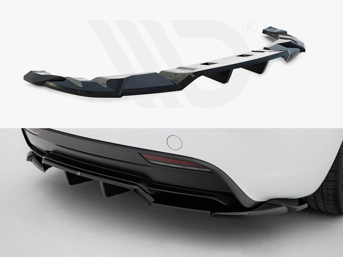 Tesla Model 3 Performance Mk1 Facelift Rear Splitter (Vertical Bars) V.2 - Maxton Design