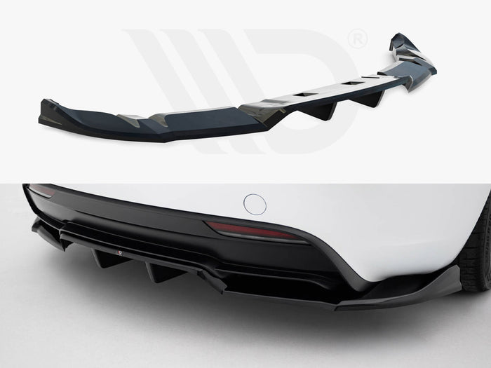 Tesla Model 3 Performance Mk1 Facelift Rear Splitter (Vertical Bars) V.1 - Maxton Design