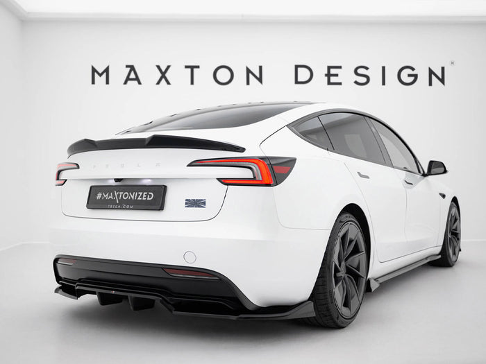Tesla Model 3 Performance Mk1 Facelift Rear Splitter (Vertical Bars) V.1 - Maxton Design