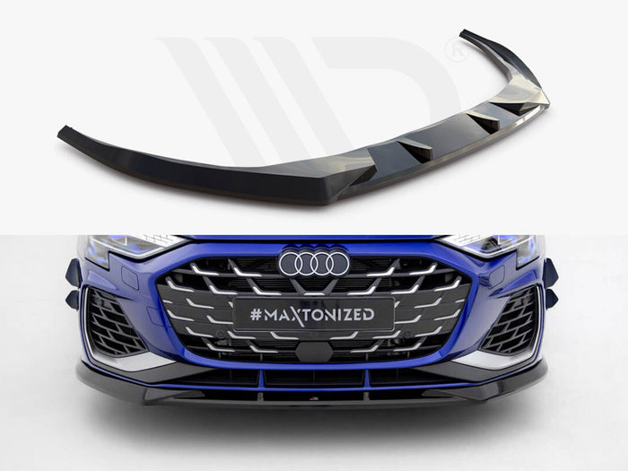 Audi S3 Sportback / A3 S-Line Sportback 8Y Facelift Front Splitter V.1 - Maxton Design