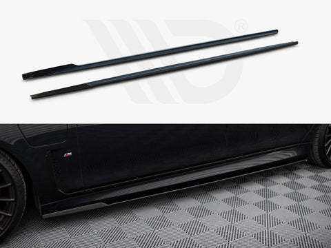 BMW 7 Long M-Pack G12 Side Skirts Diffusers V.2 - Maxton Design