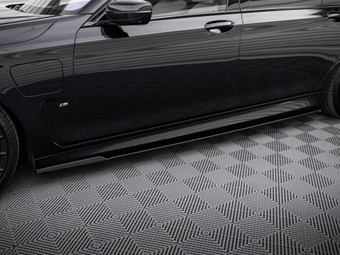 BMW 7 Long M-Pack G12 Side Skirts Diffusers V.2 - Maxton Design