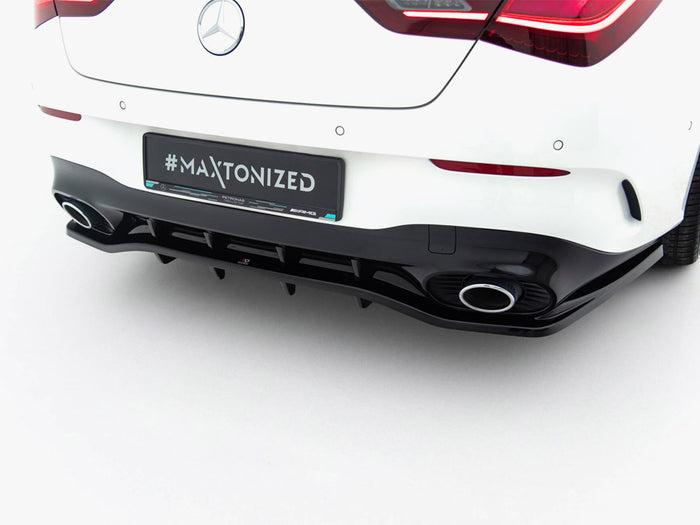 Mercedes-AMG CLA 35 / 45 Coupe / Shooting Brake C118 Facelift / X118 Facelift Rear Splitter (Vertical Bars) - Maxton Design