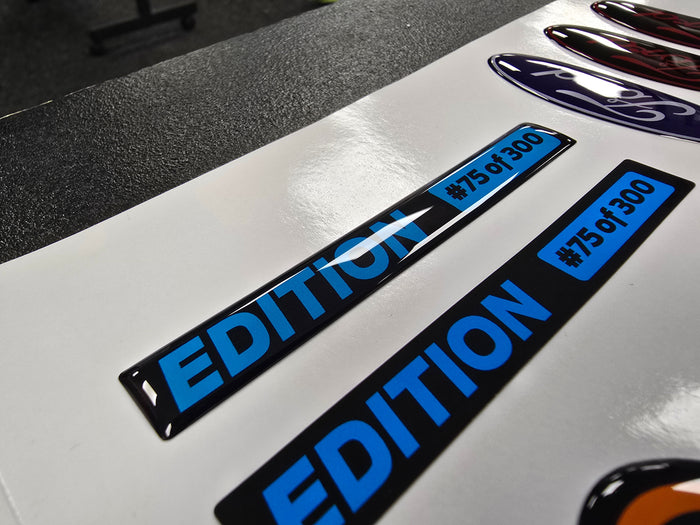 "EDITION" Boot Lid Gel Badge