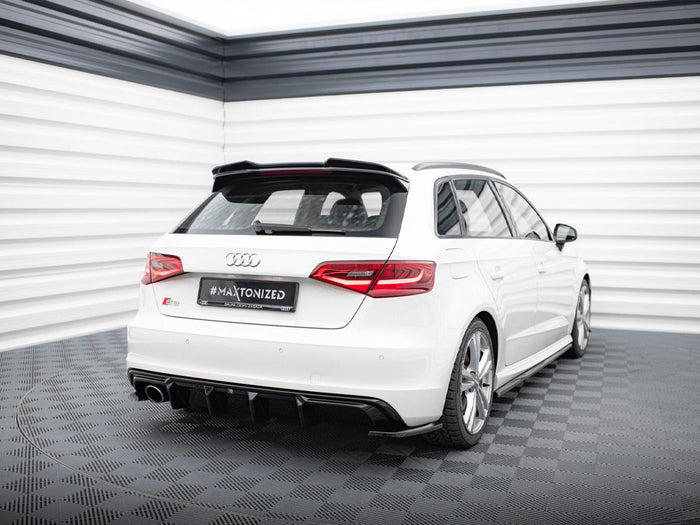 Audi A3 S-Line Sportback 8V (Version with dual exhausts tips on one side) Rear Valance - Maxton Design