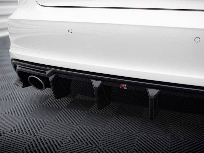 Audi A3 S-Line Sportback 8V (Version with dual exhausts tips on one side) Rear Valance - Maxton Design