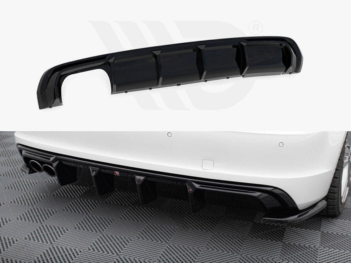 Maxton Design - Rear Valance Audi A3 S-Line Sportback 8V (Version with dual exhausts tips on one side)