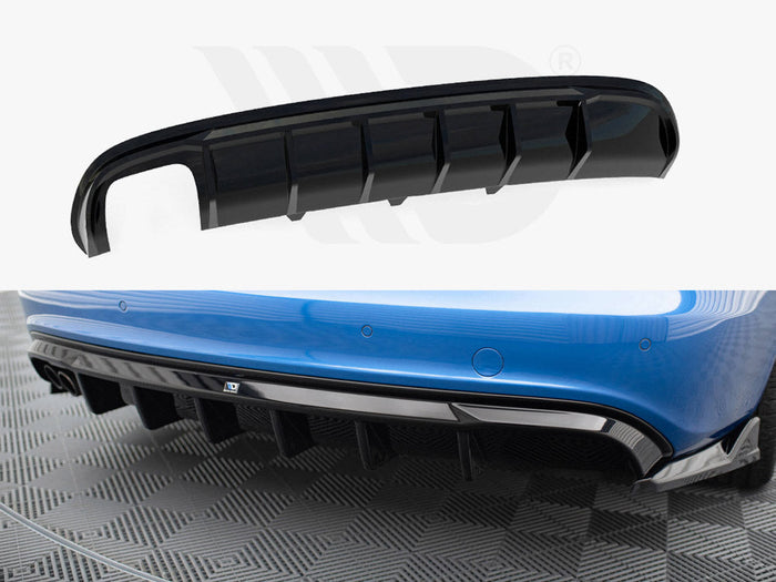 Maxton Design - Rear Valance Audi A4 S-Line Sedan B8 (Version with dual exhaust tips on one side)