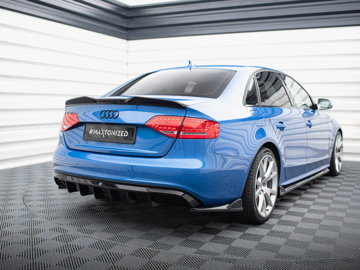 Maxton Design - Rear Valance Audi A4 S-Line Sedan B8 (Version with dual exhaust tips on one side)