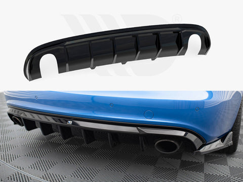 Audi A4 S-Line Sedan B8 (Version with single exhaust tips on both sides) Rear Valance - Maxton Design