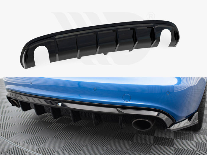 Audi A4 S-Line Sedan B8 (Version with single exhaust tips on both sides) Rear Valance - Maxton Design
