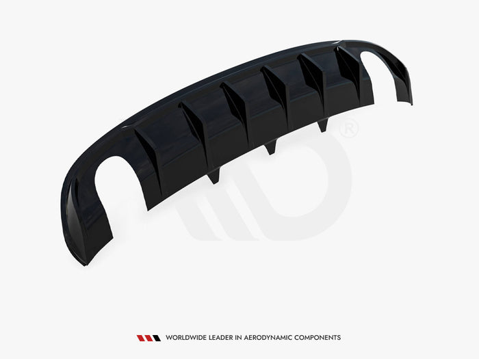 Audi A4 S-Line Sedan B8 (Version with single exhaust tips on both sides) Rear Valance - Maxton Design