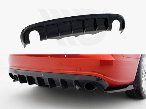 Audi A5 S-Line Sportback 8T (Version with single exhaust tips on both sides) Rear Valance - Maxton Design