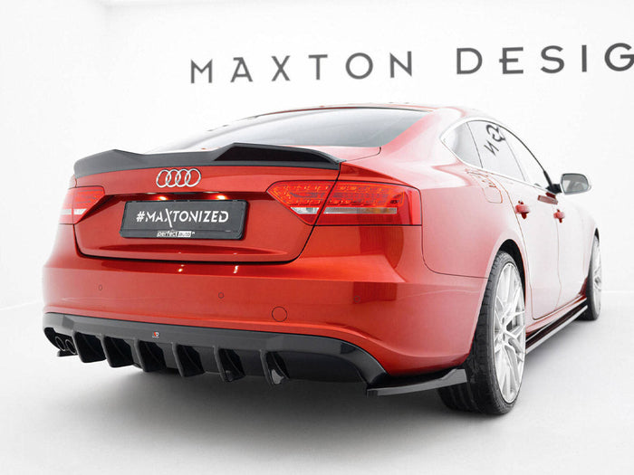 Maxton Design - Rear Valance Audi A5 S-Line Sportback 8T (Version with dual exhaust tips on one side)