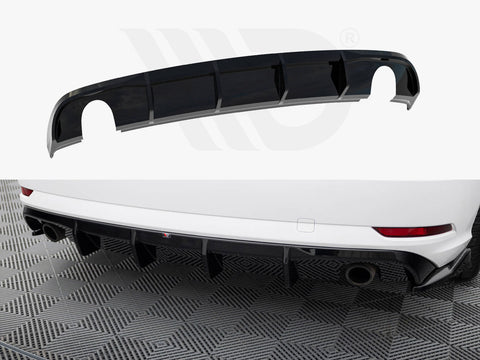 Audi A3 Sedan 8V Facelift (Version with single exhaust tips on both sides) Rear Valance - Maxton Design