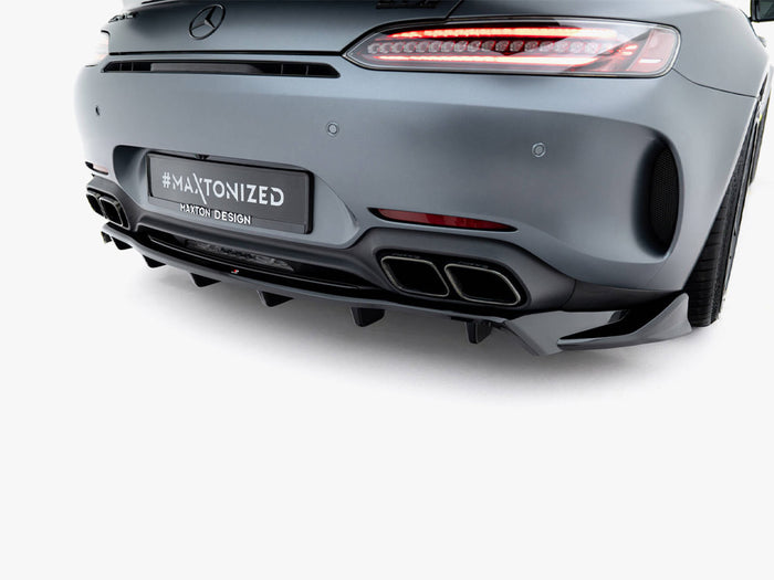 Mercedes-AMG GT C C190 Facelift Rear Splitter (Vertical Bars) - Maxton Design